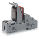 Wago 858 Series Relay Module, DIN Rail Mount, 230V ac Coil, 4PDT, 4-Pole, 5A Load