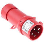 Merlin Gerin, PratiKa IP44 Red Cable Mount 3P+N+E Industrial Power Plug, Rated At 16.0A, 415.0 V