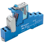 Finder 4C Series Interface Relay, DIN Rail Mount, 24V ac Coil, SPDT, 1-Pole