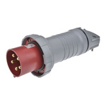 ABB, Tough & Safe IP67 Red Cable Mount 3P+N+E Industrial Power Plug, Rated At 125.0A, 415.0 V
