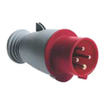 ABB, Easy & Safe IP44 Red Cable Mount 3P+E Industrial Power Plug, Rated At 63.0A, 415.0 V