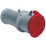 ABB, Easy & Safe IP44 Red Cable Mount 3P+E Industrial Power Socket, Rated At 63.0A, 415.0 V