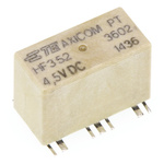TE Connectivity PCB Mount RF Relay, 4.5V dc Coil, 50Ω Impedance, 3GHz Max. Coil Freq., SPDT