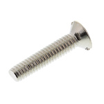 RS PRO, M2.5 Countersunk Head, 12mm Brass Slot Nickel Plated