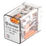 Finder Plug In Power Relay, 110V ac Coil, 20A Switching Current, DPDT