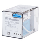 Finder Plug In Power Relay, 110V dc Coil, 10A Switching Current, DPDT