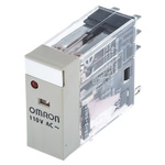 Omron Plug In Power Relay, 110V ac Coil, 5A Switching Current, DPDT