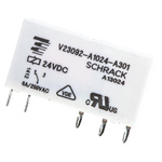 TE Connectivity PCB Mount Power Relay, 24V dc Coil, 6A Switching Current, SPDT