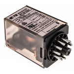 TE Connectivity Plug In Power Relay, 24V dc Coil, 10A Switching Current, 3PDT