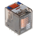 TE Connectivity Plug In Power Relay, 24V dc Coil, 6A Switching Current, 4PDT