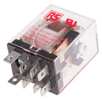 RS PRO Plug In Power Relay, 24V ac Coil, 10A Switching Current, DPDT