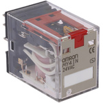 Omron Plug In Power Relay, 24V ac Coil, 5A Switching Current, 4PDT