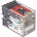 Omron Plug In Power Relay, 24V dc Coil, 5A Switching Current, 4PDT