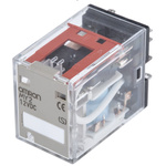Omron Plug In Power Relay, 12V dc Coil, 10A Switching Current, DPDT