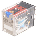 Omron Plug In Power Relay, 24V dc Coil, 5A Switching Current, 4PDT