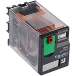 Schneider Electric Plug In Power Relay, 24V ac Coil, 8A Switching Current, 4PDT