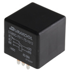 Durakool PCB Mount Power Relay, 12V dc Coil, 80A Switching Current, SPDT