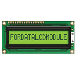 Fordata FC1601E01-FHYYBW-51SE FC Alphanumeric LCD Alphanumeric Display, Green, Yellow on Yellow-Green, 1 Row by 16