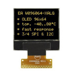 Electronic Assembly Yellow Passive matrix OLED Display 96 x 64pixels COB I2C, SPI Interface