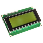 Parallax Inc 27979 Alphanumeric LCD Display, Black on Green, 4 Rows by 20 Characters, Transflective