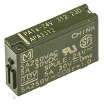Panasonic SPNO Non-Latching Relay PCB Mount, 24V dc Coil, 5 A
