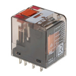 TE Connectivity PCB Mount Power Relay, 230V ac Coil, 6A Switching Current, 4PDT