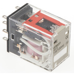Omron Plug In Power Relay, 120V ac Coil, 10A Switching Current, DPDT
