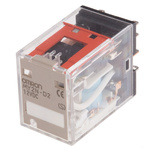 Omron Plug In Power Relay, 12V dc Coil, 10A Switching Current, DPDT