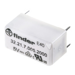 Finder PCB Mount Power Relay, 5V dc Coil, 6A Switching Current, SPDT
