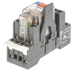 TE Connectivity DIN Rail Power Relay, 24V dc Coil, 12A Switching Current, DPDT