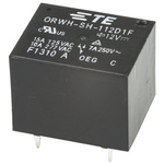 TE Connectivity PCB Mount Power Relay, 12V dc Coil, 10A Switching Current, SPDT