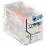 Phoenix Contact PCB Mount Power Relay, 12V dc Coil, 12A Switching Current, DPDT
