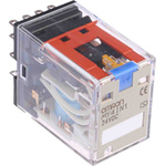Omron Plug In Power Relay, 24V dc Coil, 5A Switching Current, 4PDT