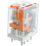Relpol Plug In Power Relay, 110V ac Coil, 12A Switching Current, DPDT
