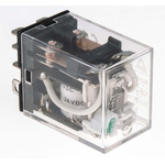 Omron Plug In Power Relay, 24V dc Coil, 10A Switching Current, DPDT