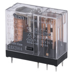 Omron PCB Mount Power Relay, 6V dc Coil, 5A Switching Current, DPDT