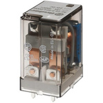 Finder PCB Mount Power Relay, 12V dc Coil, 12A Switching Current, DPDT