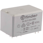 Finder PCB Mount Power Relay, 24V dc Coil, 30A Switching Current, DPDT