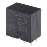 Omron PCB Mount Power Relay, 5V dc Coil, 10A Switching Current, DPST