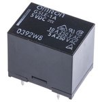 Omron PCB Mount Power Relay, 5V dc Coil, 10A Switching Current, SPST