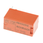 TE Connectivity PCB Mount Power Relay, 12V dc Coil, 6A Switching Current, SPST