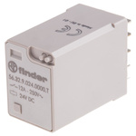 Finder Plug In Power Relay, 24V dc Coil, 12A Switching Current, DPDT