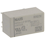 Panasonic PCB Mount Latching Power Relay, 12V dc Coil, 5A Switching Current, DPST