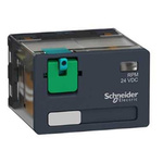 Schneider Electric DIN Rail Power Relay, 24V dc Coil, 15A Switching Current, 4PDT
