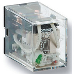 Omron Plug In Power Relay, 24V dc Coil, 10A Switching Current, DPDT