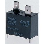 Omron PCB Mount Power Relay, 5V dc Coil, 20A Switching Current, SPST