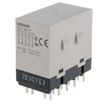 Omron PCB Mount Power Relay, 120V ac Coil, 25A Switching Current, 4PST-NO