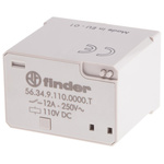 Finder Plug In Power Relay, 110V dc Coil, 12A Switching Current, 4PDT