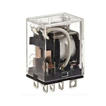 Omron Plug In Power Relay, 110V dc Coil, 10A Switching Current, DPDT