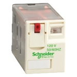 Schneider Electric Plug In Power Relay, 120V ac Coil, 3A Switching Current, 4PDT